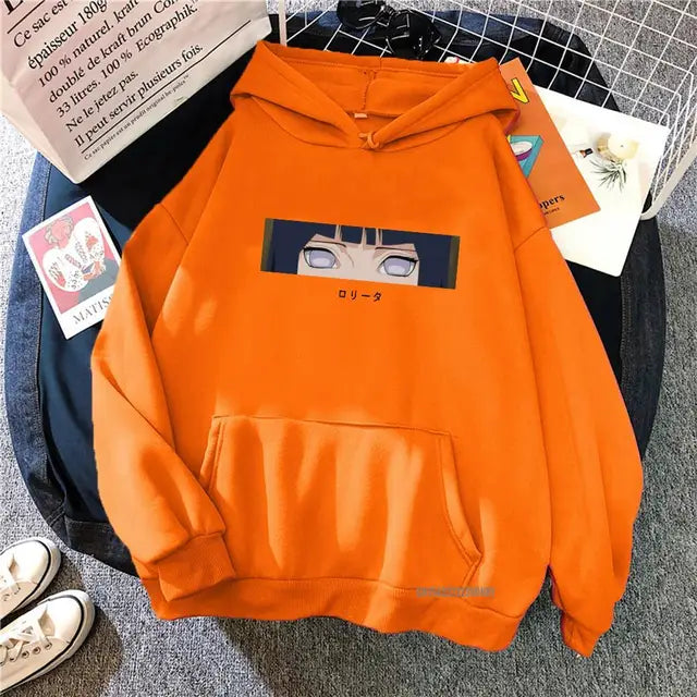 ichiverse naruto hinata oversized hoodie anime manga orange
