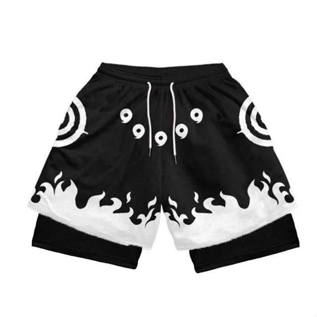 ichiverse naruto compression shorts black anime manga gym