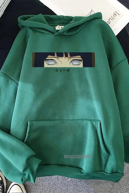 ichiverse naruto hinata oversized hoodie anime manga green