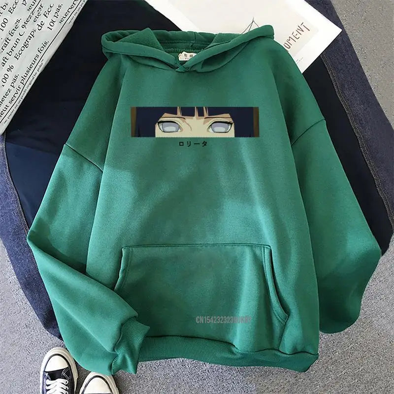ichiverse naruto hinata oversized hoodie anime manga green