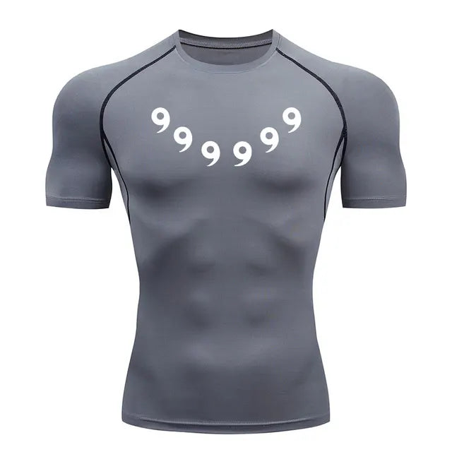 naruto compression shirt grey
