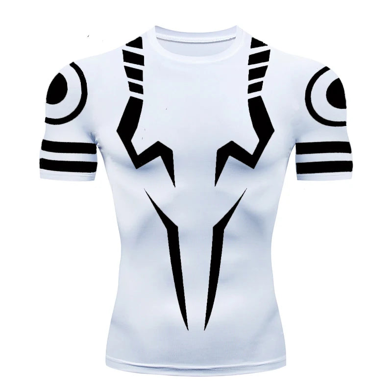 ichiverse jujutsu kaisen jjk sukuna compression shirt white anime manga gym