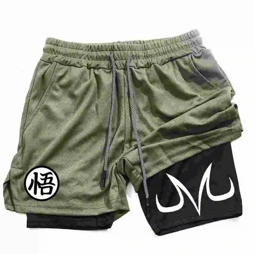 dragon ball majin vegeta shorts green anime
