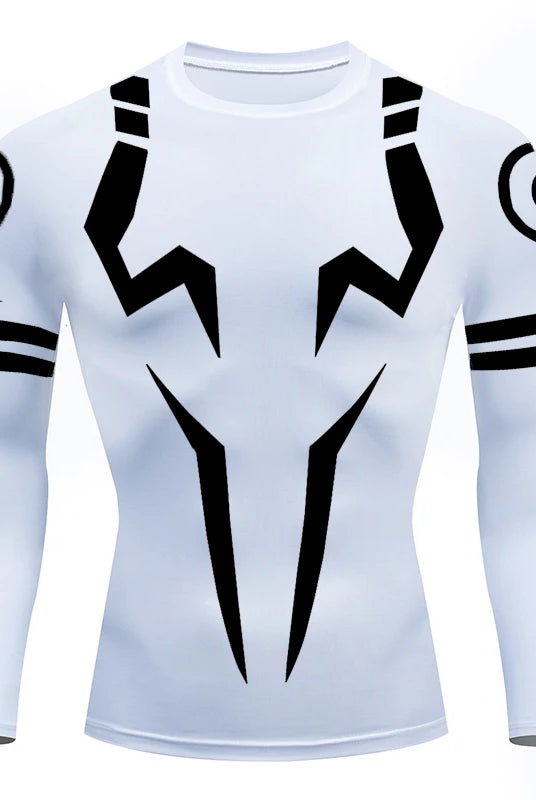 ichiverse jujutsu kaisen jjk sukuna compression shirt white anime manga gym