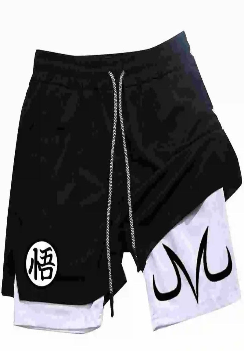 dragon ball shorts majin vegeta black anime