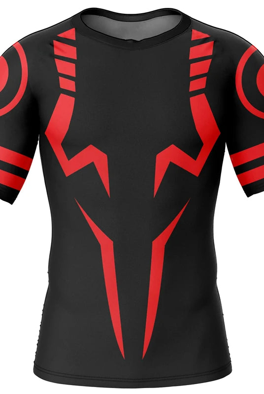 ichiverse jujutsu kaisen jjk sukuna compression shirt red anime manga gym