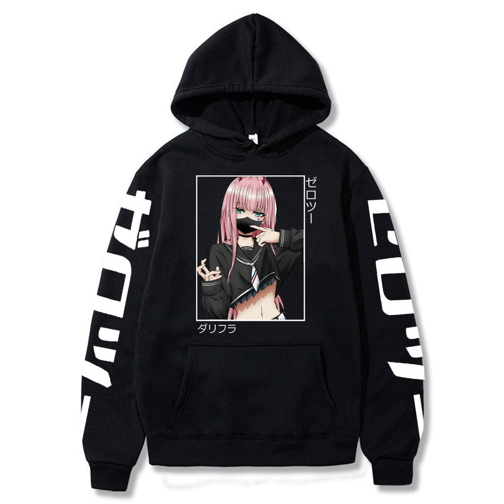 ichiverse zero two hoodie activewear anime manga black 02
