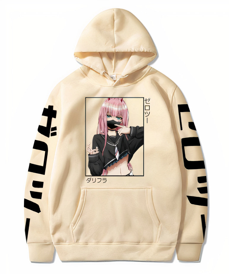 ichiverse zero two hoodie activewear anime manga cream 02