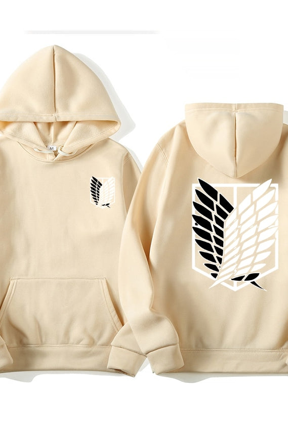 ichiverse attack on titan aot anime manga eren levi hoodie cream