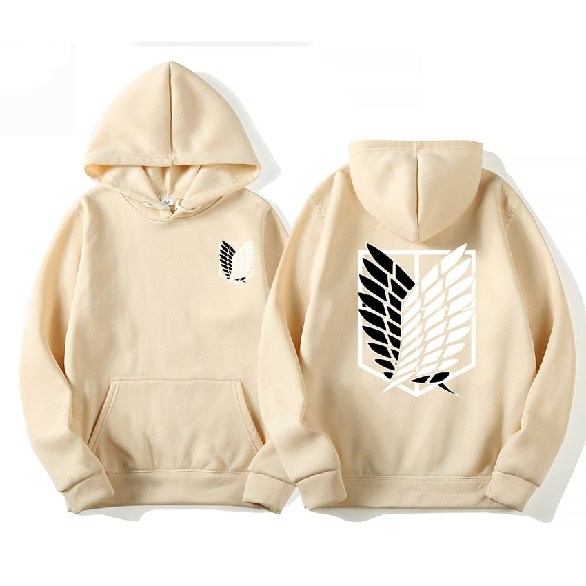 ichiverse attack on titan aot anime manga eren levi hoodie cream