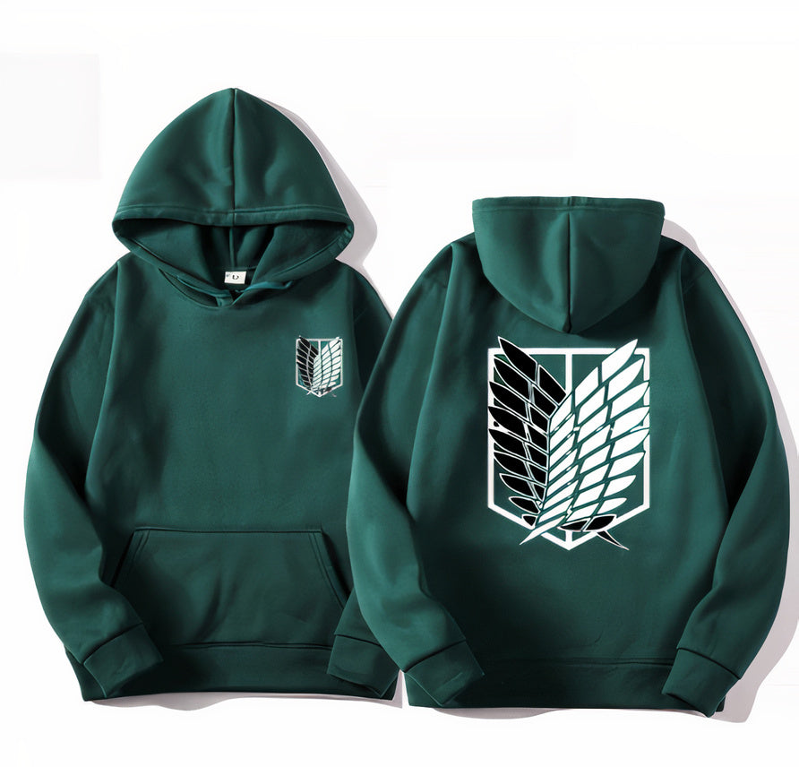 ichiverse attack on titan aot anime manga eren levi hoodie green