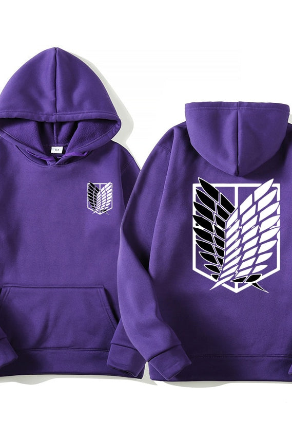 ichiverse attack on titan aot anime manga eren levi hoodie purple