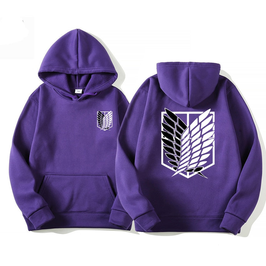 ichiverse attack on titan aot anime manga eren levi hoodie purple