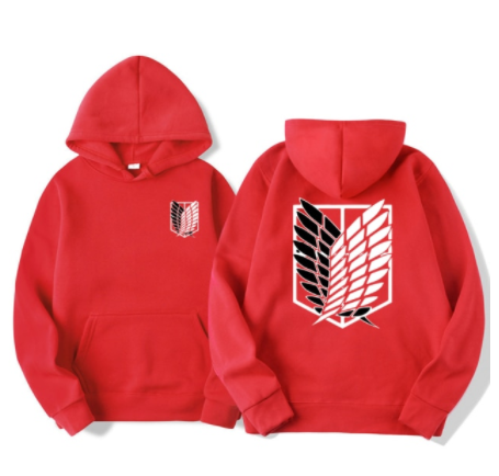 ichiverse attack on titan aot anime manga eren levi hoodie red
