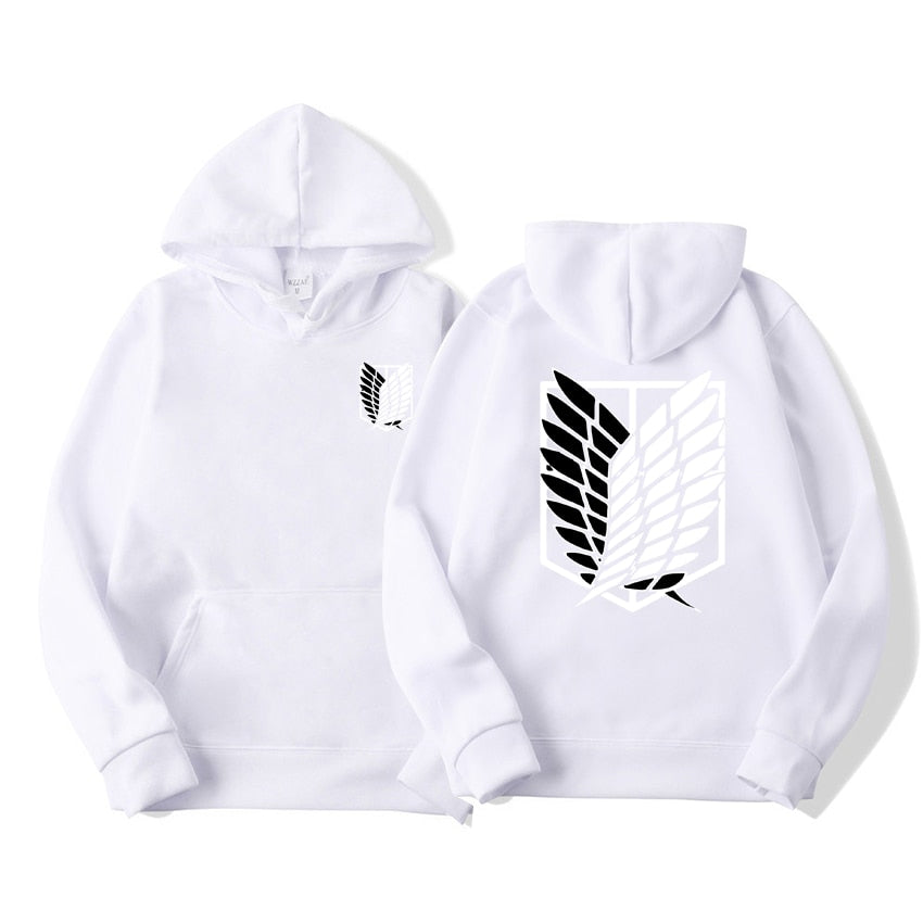 ichiverse attack on titan aot anime manga eren levi hoodie white
