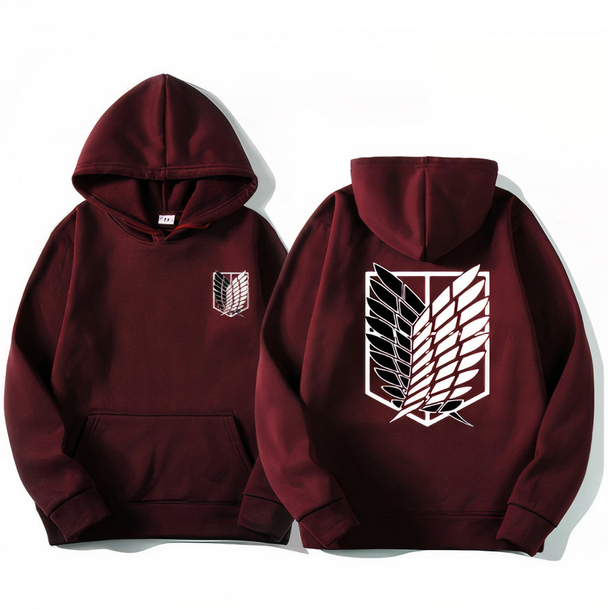 ichiverse attack on titan aot anime manga eren levi hoodie red