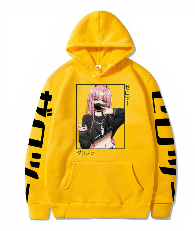 ichiverse zero two hoodie activewear anime manga yellow 02