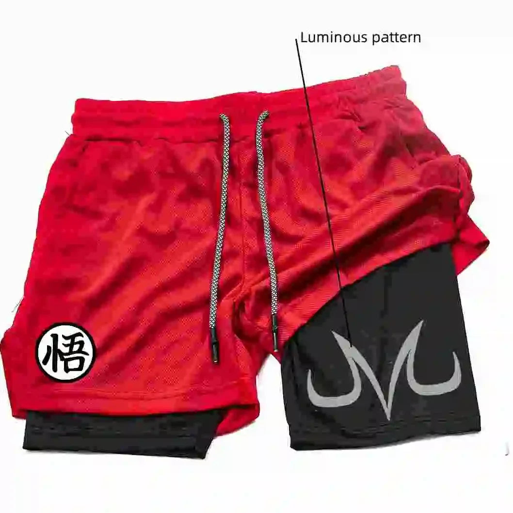 dragon ball majin vegeta anime red shorts