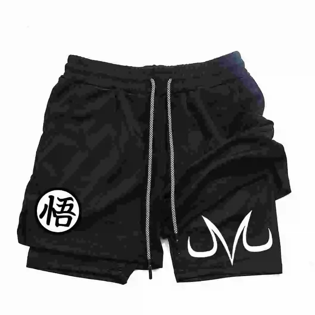 dragon ball majin vegeta shorts black anime