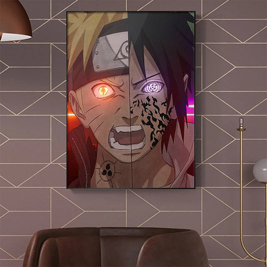 Naruto and Sasuke Canvas Painting Poster