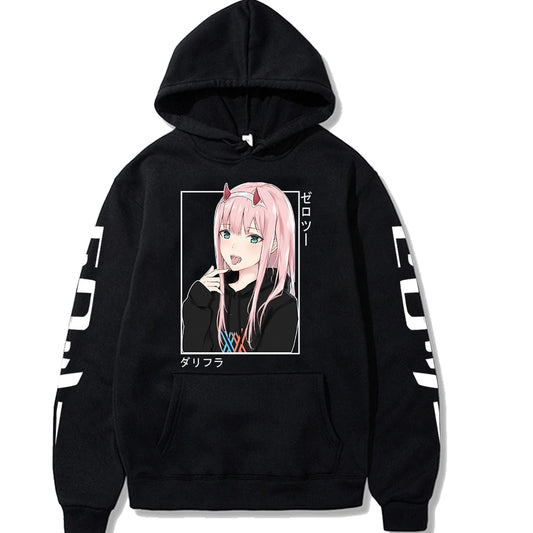 Querida en el FranXX | Sudadera con capucha extragrande Modern Zero-Two | Hombres/Mujeres