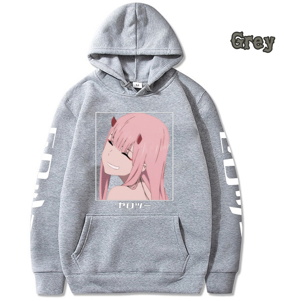 Querida en el FranXX | Sudadera con capucha extragrande Zero-Two | Hombres/Mujeres