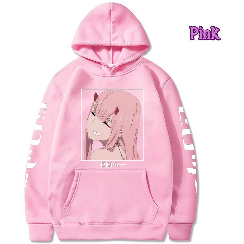 Chéri dans le FranXX | Sweat à capuche surdimensionné Zero-Two | Hommes/Femmes