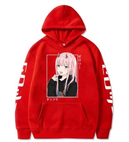 Querida en el FranXX | Sudadera con capucha extragrande Modern Zero-Two | Hombres/Mujeres