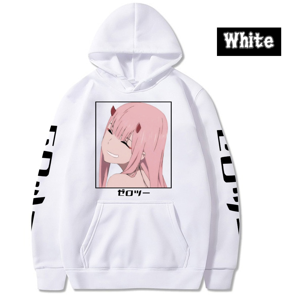 Querida en el FranXX | Sudadera con capucha extragrande Zero-Two | Hombres/Mujeres